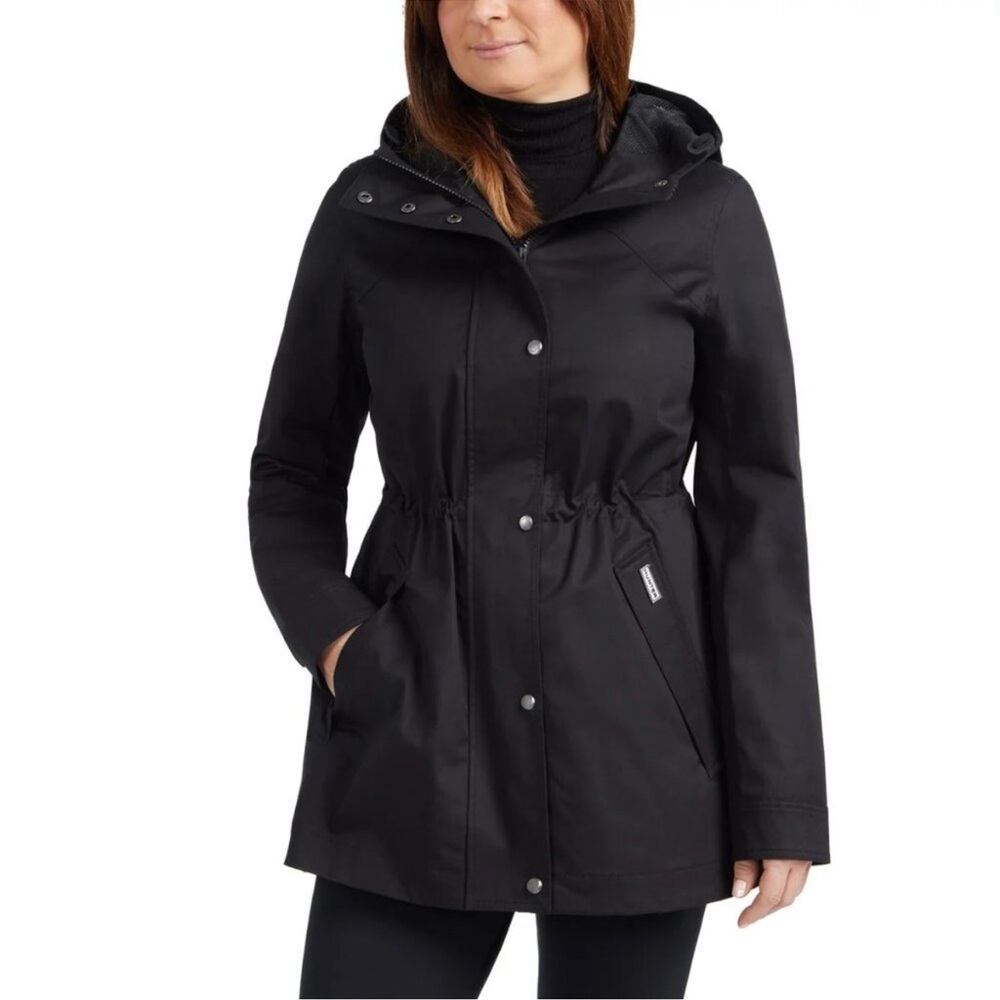 NWT Hunter Women’s Water Resistant Cotton Rain Jacket (black) size small